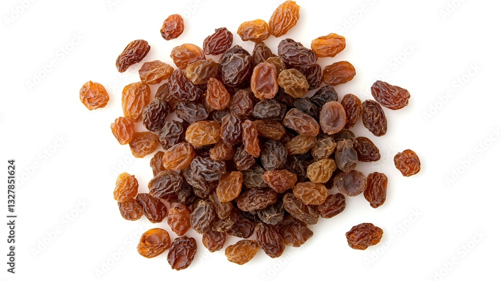 Dried Raisins Isolated on White Background Dried Raisins Isolated on White Background