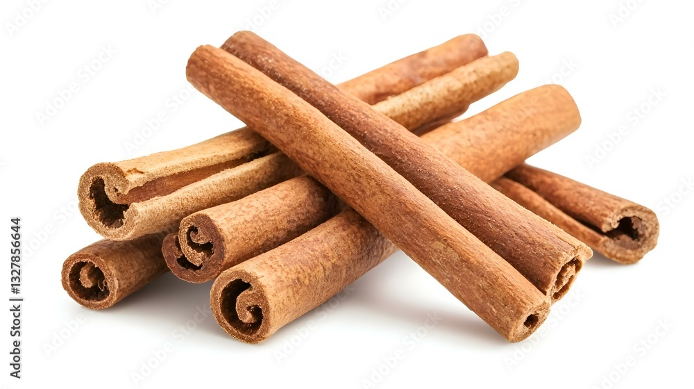 Cinnamon Sticks Isolated on White Background Cinnamon Sticks Isolated on White Background