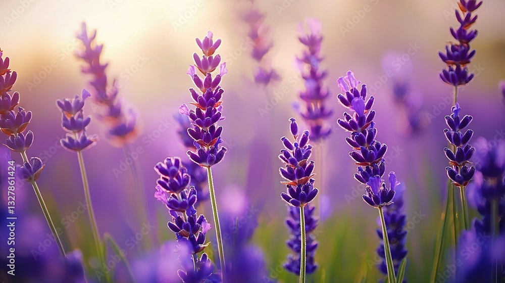 Fototapeta premium A photo of a close-up of a group of flowers, with the flowers clearly focused and the background out of focus