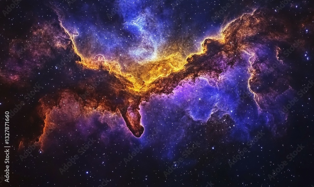 Stunning cosmic display of a swirling galaxy in deep space during the night Stunning cosmic display of a swirling galaxy in deep space during the night