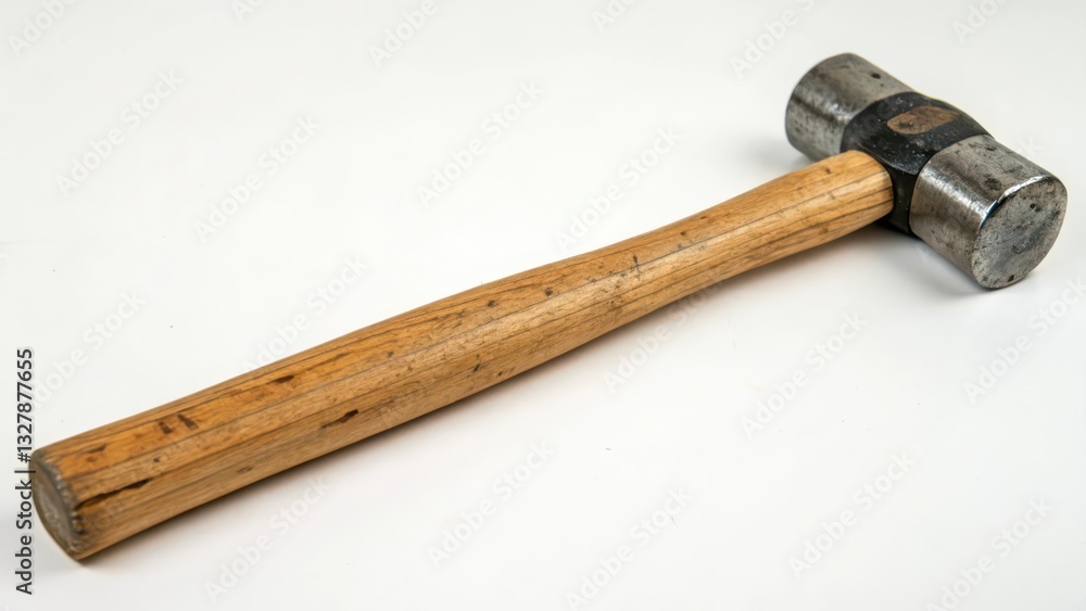 Ball-Peen Hammer on White Background