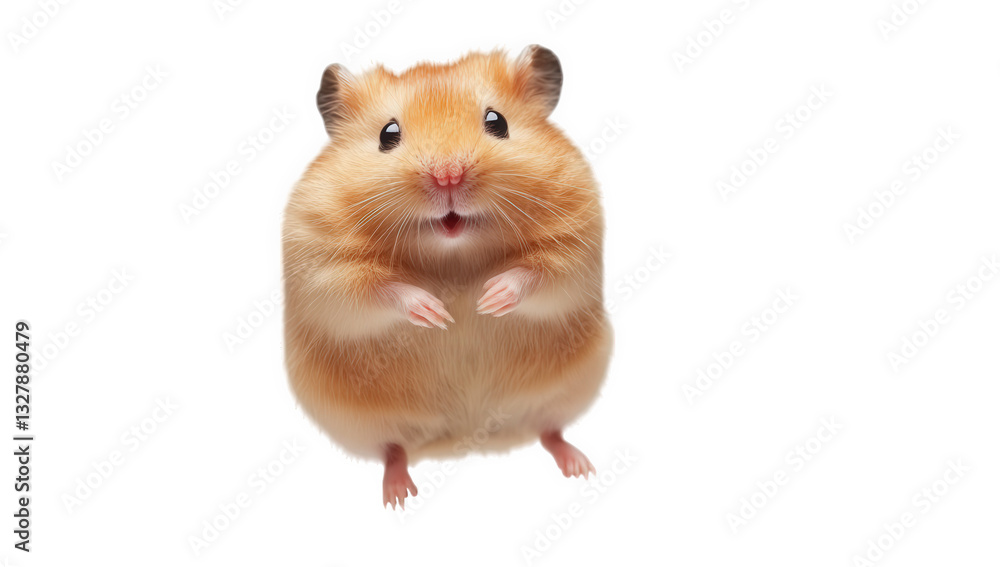a cute fluffy hamster appears to be jumping in mid-air showcasing its round body and expressive face evoking a sense of joy and playfulness a cute fluffy hamster appears to be jumping in mid-air showcasing its round body and expressive face evoking a sense of joy and playfulness