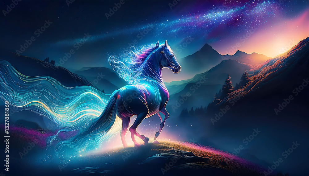 Fototapeta premium horse in the wind