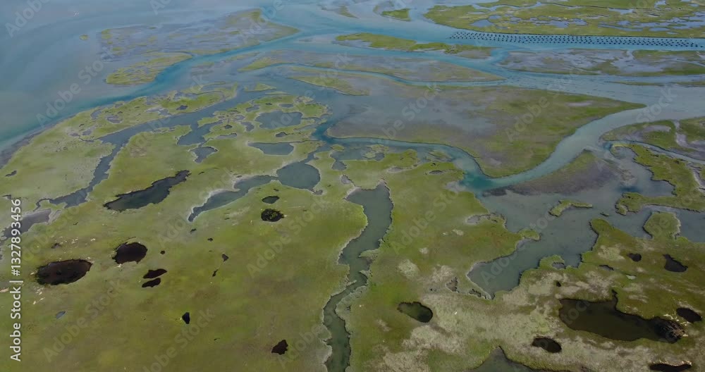 Nauset Marsh Aerial at Eastham, Cape Cod National Seashore Nauset Marsh Aerial at Eastham, Cape Cod National Seashore