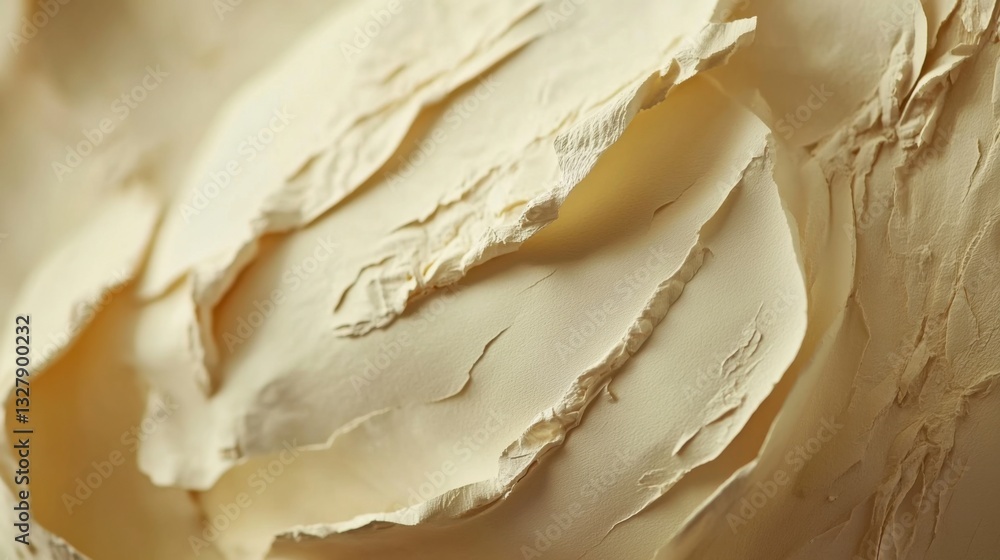 Textured Detail of Creamy Beige Paper Layering for Abstract Art Textured Detail of Creamy Beige Paper Layering for Abstract Art