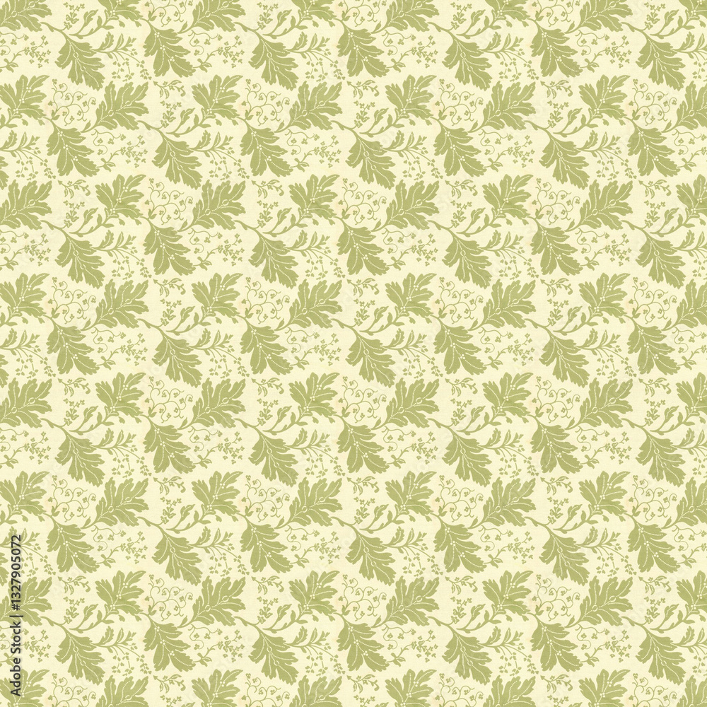 Leaf floral ornamental paper, seamless patterned fabric Leaf floral ornamental paper, seamless patterned fabric