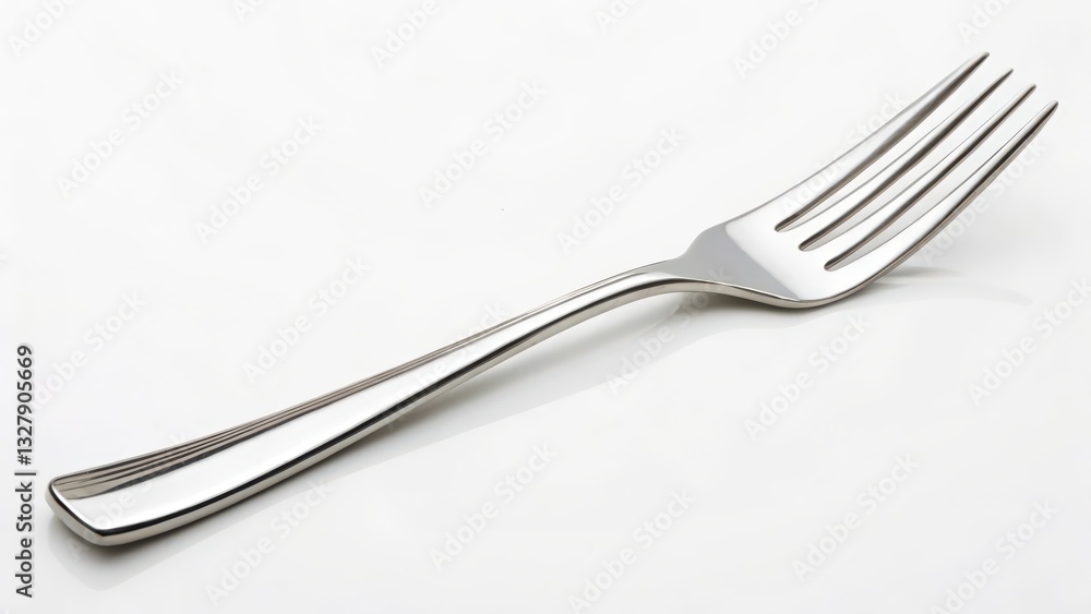 Silverware, Fork, Cutlery, Tableware on White Background Silverware, Fork, Cutlery, Tableware on White Background