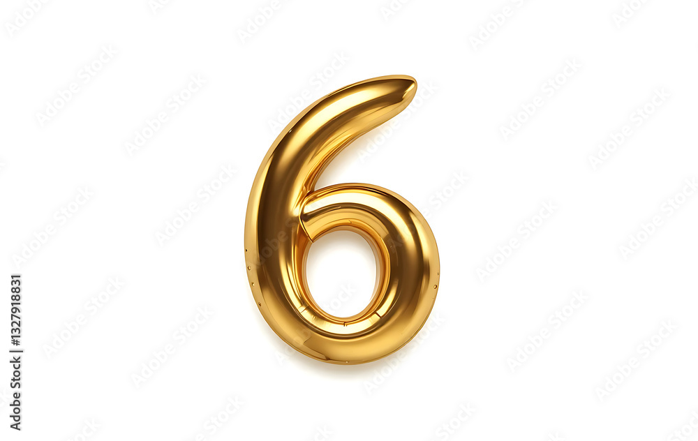 Number 6 gold 3d on white background for marketing, sales, discounts, promotions, financial, business, Anniversary, banner. 6 years anniversary golden number. gold 3d numeral isolated. 6 number 3d. Number 6 gold 3d on white background for marketing, sales, discounts, promotions, financial, business, Anniversary, banner. 6 years anniversary golden number. gold 3d numeral isolated. 6 number 3d.