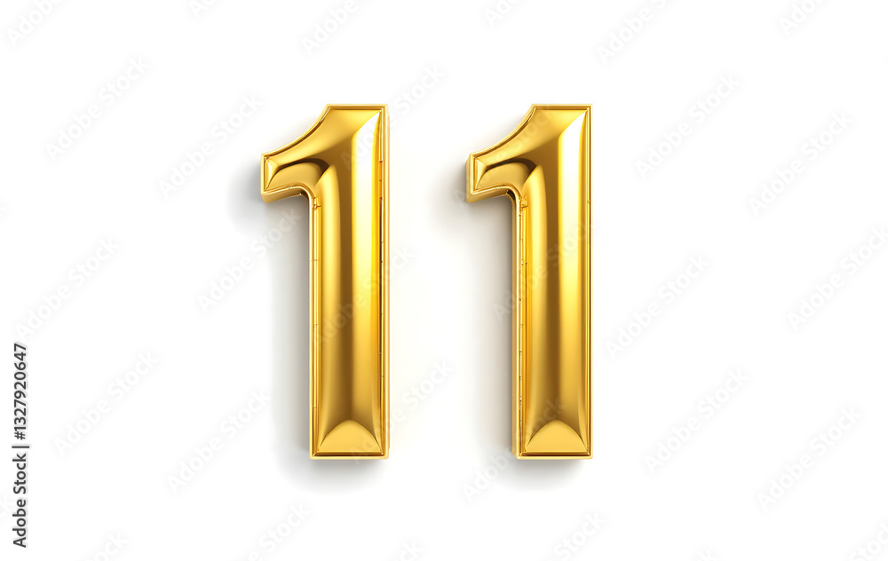 Number 11 gold 3d on white background for marketing, sales, discounts, promotions, financial, business, Anniversary, banner. 11 years anniversary golden number. gold 3d numeral isolated. 11 number 3d Number 11 gold 3d on white background for marketing, sales, discounts, promotions, financial, business, Anniversary, banner. 11 years anniversary golden number. gold 3d numeral isolated. 11 number 3d