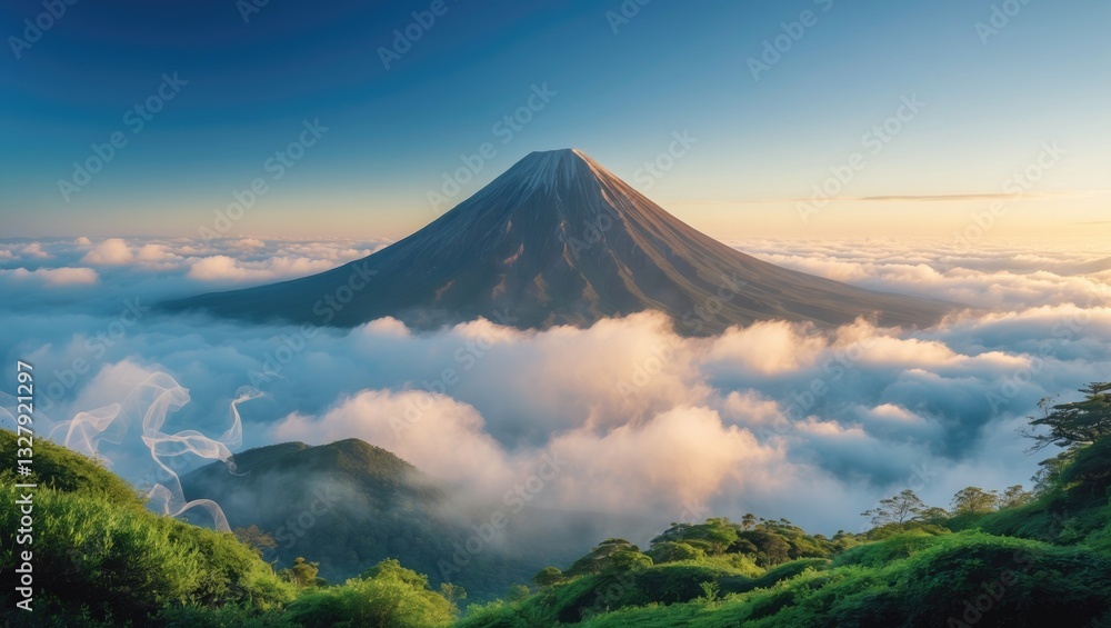 Fototapeta premium Stunning morning view at Mountain, National Park