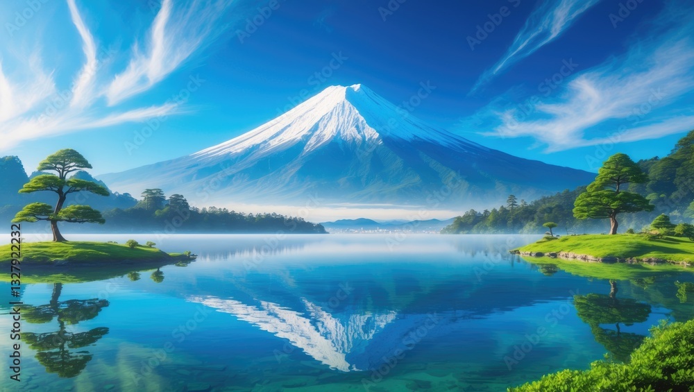 Fototapeta premium Stunning Mount Fuji Landscape