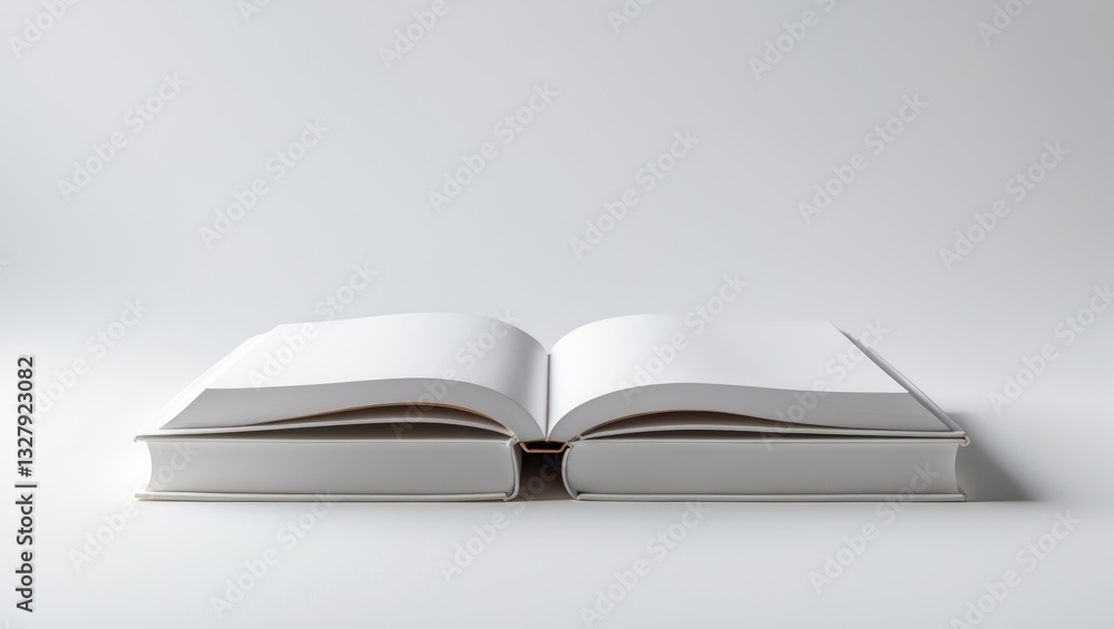 Set of hardcover books with square shape, both closed and open, isolated against a white background. Set of hardcover books with square shape, both closed and open, isolated against a white background.