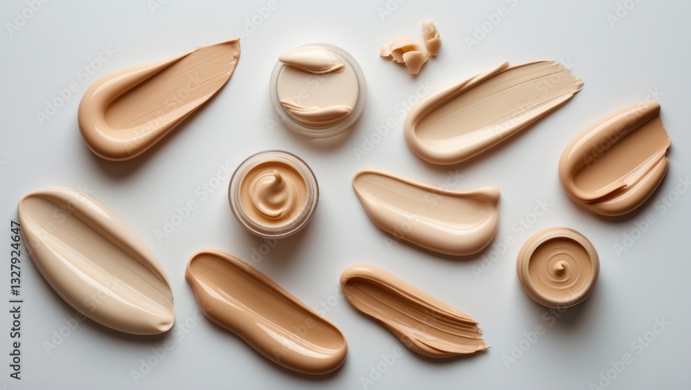 Set of nut butter displayed on a white background Set of nut butter displayed on a white background