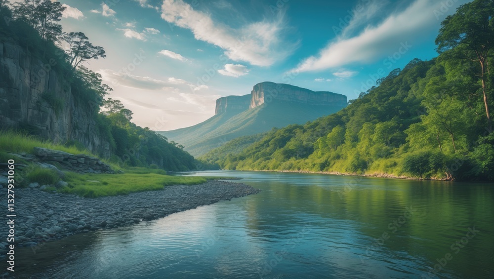Fototapeta premium Scenic landscape featuring Mountains and Canyons.