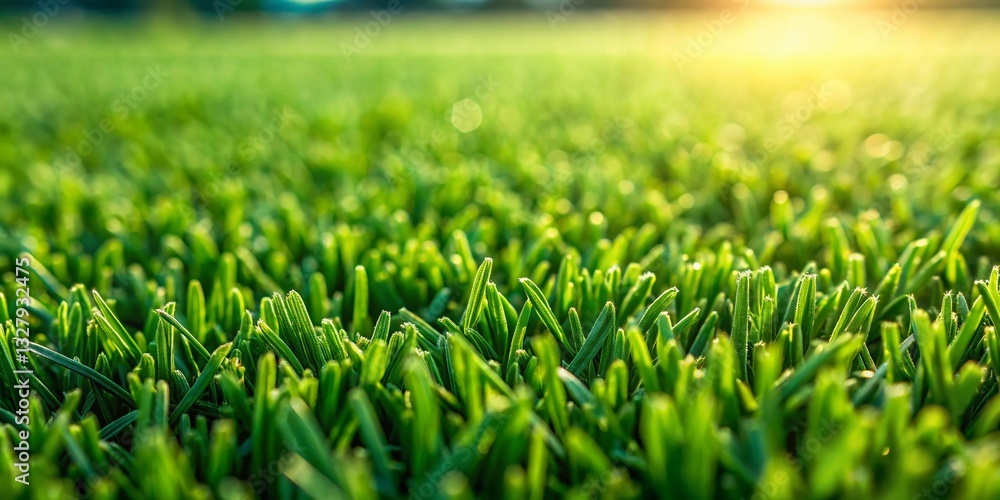 Lush Green Sports Field Texture: High-Resolution Close-Up of Herb Cover Lush Green Sports Field Texture: High-Resolution Close-Up of Herb Cover