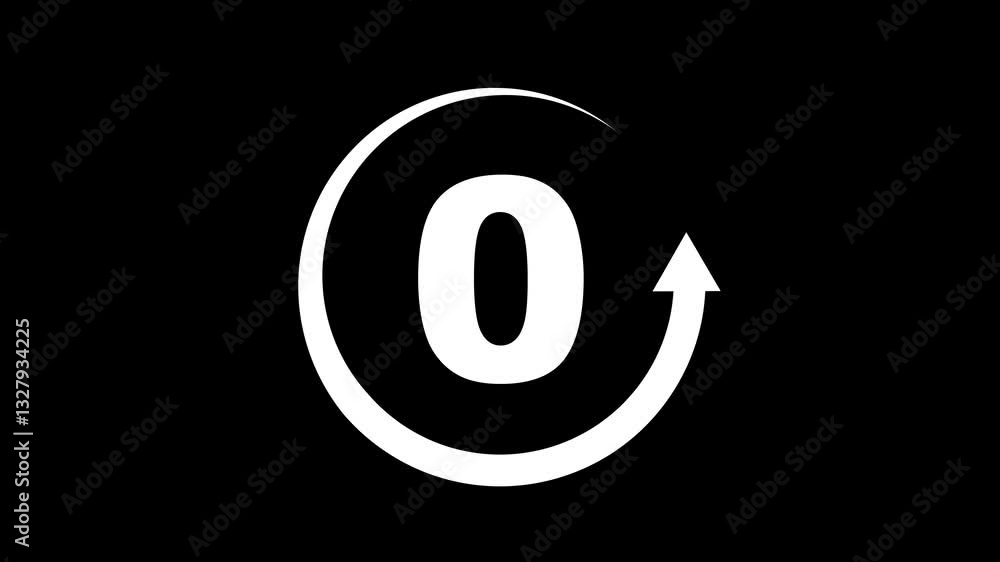 Circle countdown timer 5 seconds animation from 5 to 0 seconds, 5 Seconds countdown timer bright glowing countdown timer  5 s Countdown Clean countdown text animation.