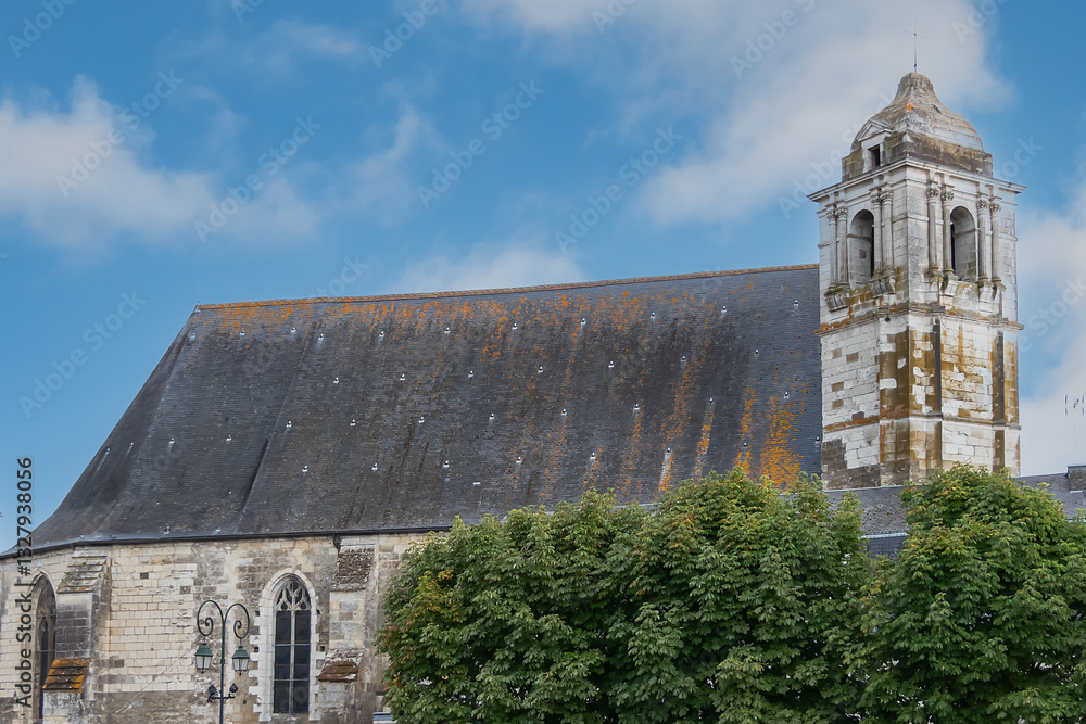 Gothic Saint Florentin church of Amboise (Eglise Saint-Florentin). Louis XI ordered the construction of this church in 1473. Amboise, Valley of Loire, France.