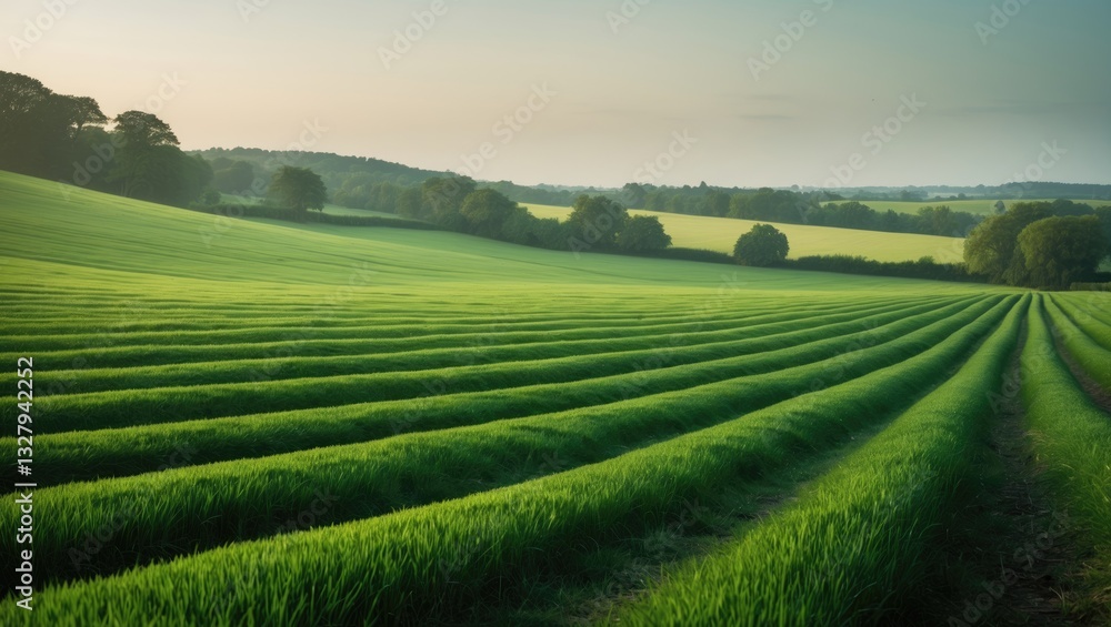 Almost midsummer, the rural landscape at dawn. Almost midsummer, the rural landscape at dawn.