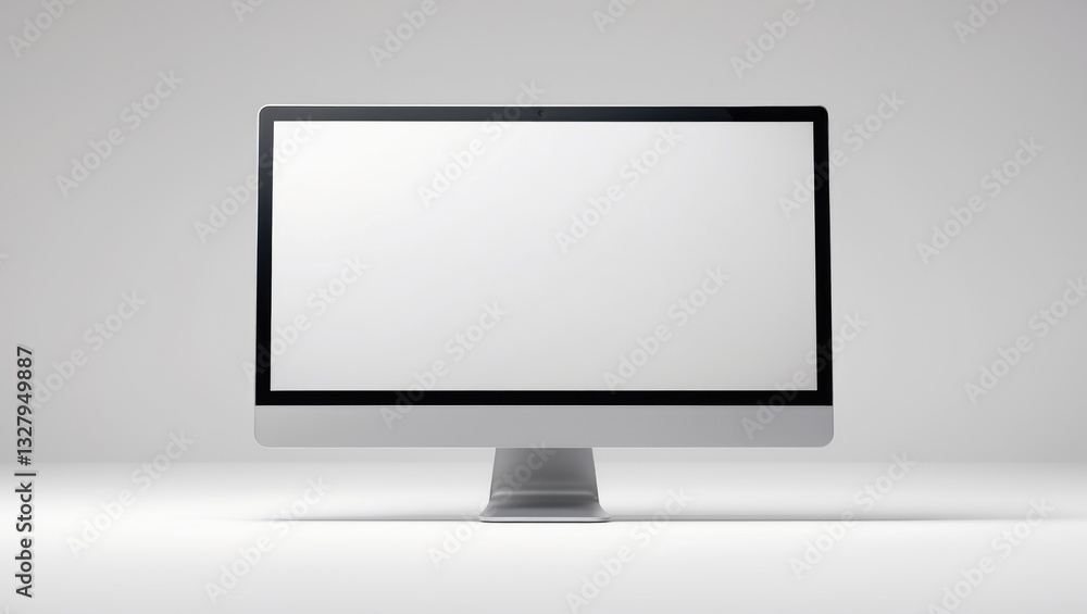 Computer monitor set against a white background, with clipping path. Computer monitor set against a white background, with clipping path.