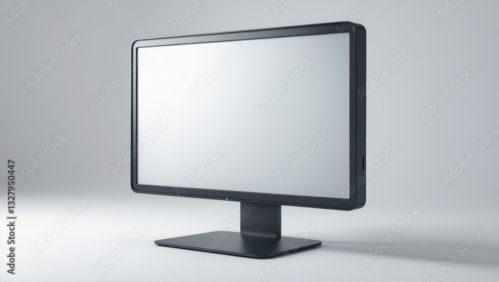 computer monitor, screen on a white background with isolation.