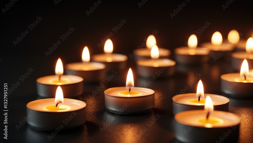 Concept of grieving the deceased symbolized by warm candles. Concept of grieving the deceased symbolized by warm candles.