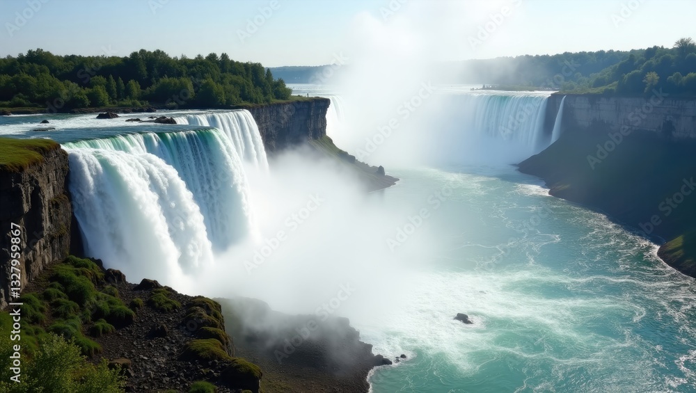 Perspective of American Falls from Prospect Point Perspective of American Falls from Prospect Point