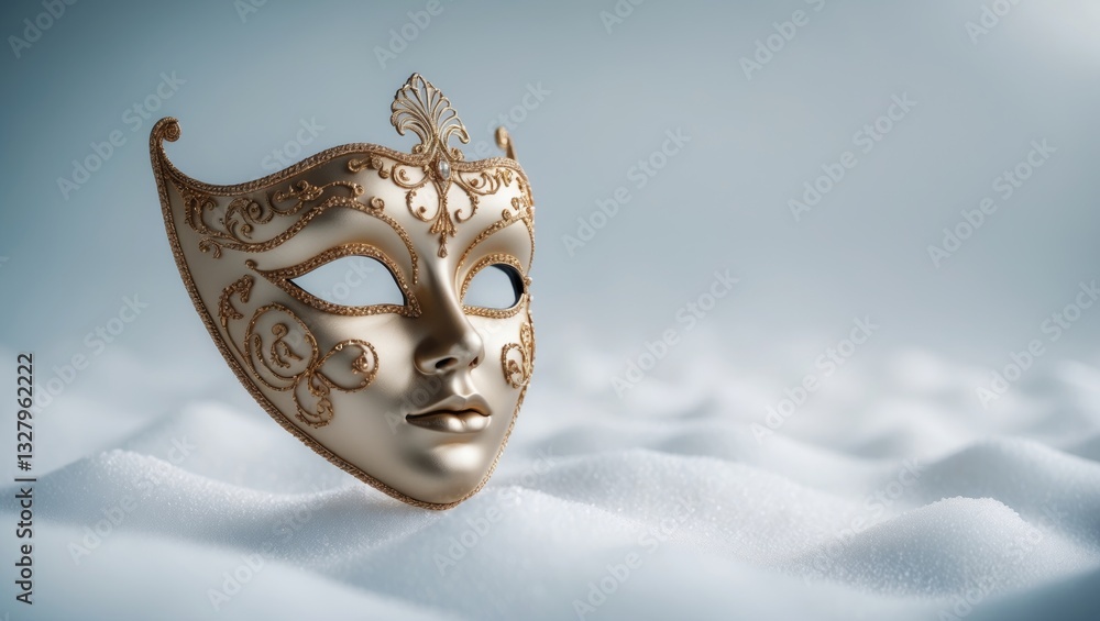 Naklejka premium Venetian mask set against a white background.