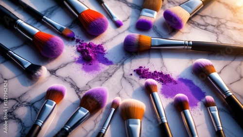 Collection of expert makeup brushes