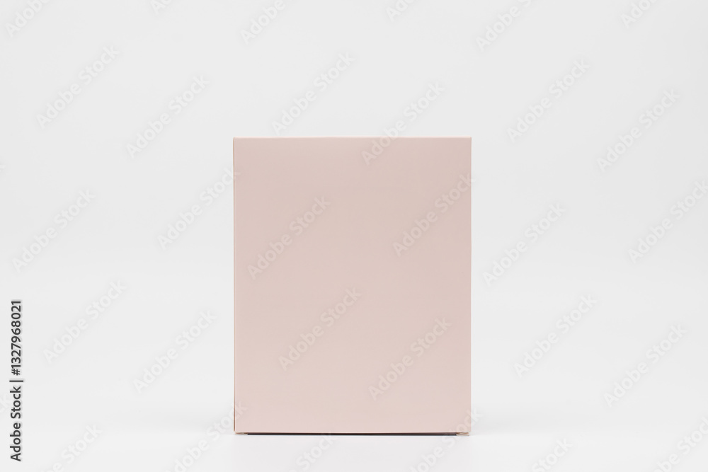 Minimalist Blank Box Packaging Mockup – Matte Cardboard Box on White Background Minimalist Blank Box Packaging Mockup – Matte Cardboard Box on White Background
