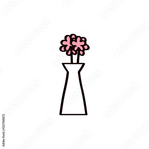 花と花瓶のイラスト