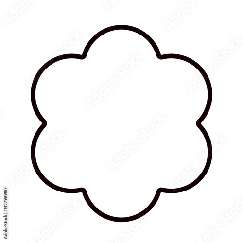 シンプルなお花の枠