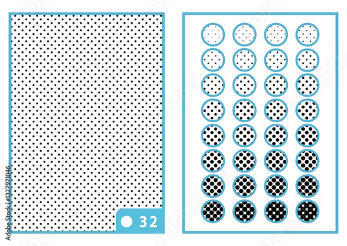 丸 | 背景や効果に見本にも使える無難な丸型デジタルトーン32種._CS6