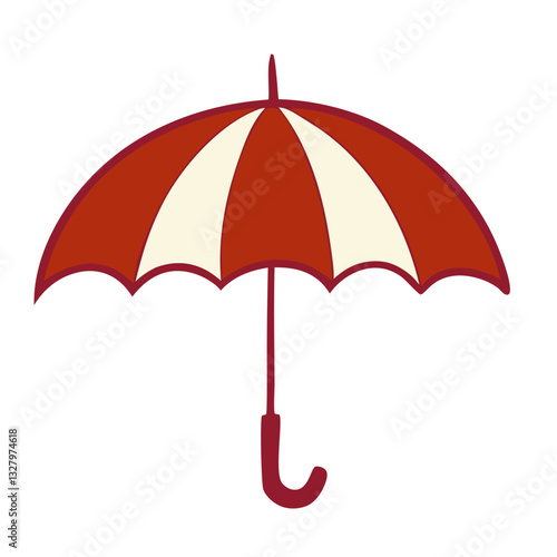 red umbrella on white background