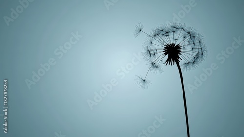 Wallpaper Mural A simple image of a dandelion flower silhouette Torontodigital.ca