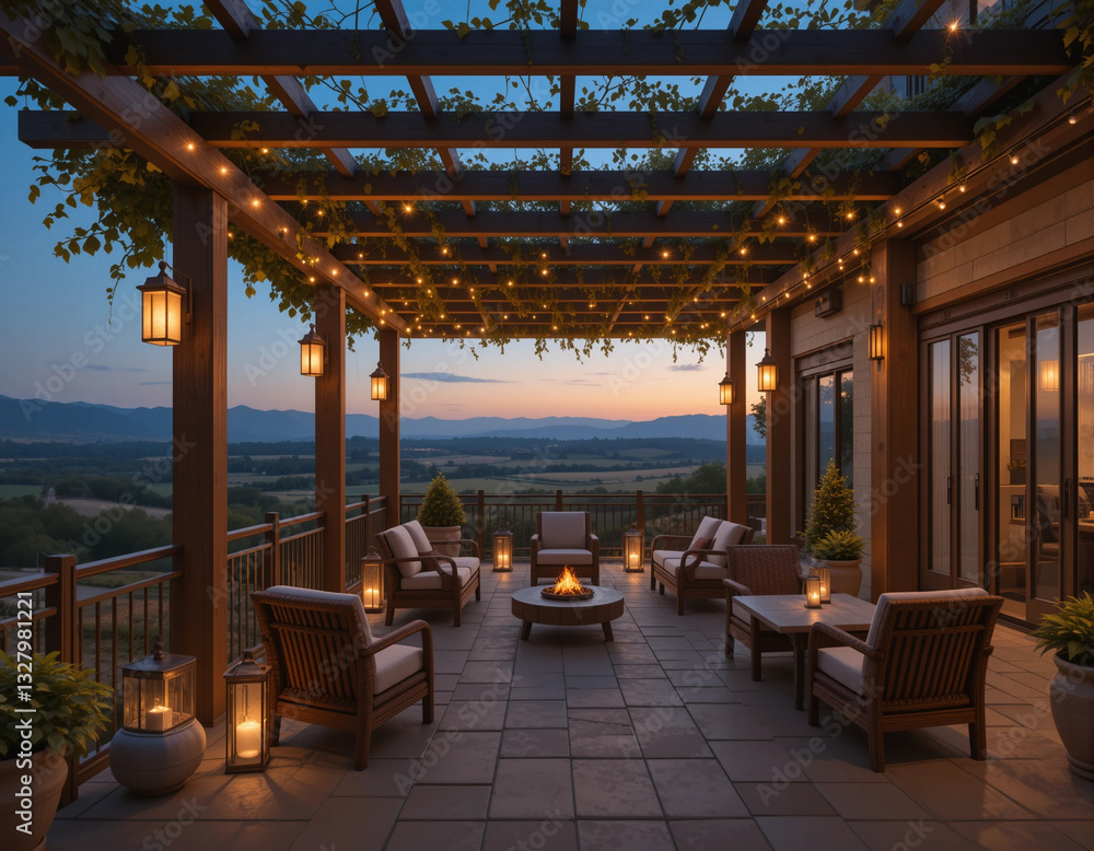 Fototapeta premium Charming Stays – Stunning Boutique Hotel & Inn Illustrations for Authentic Travel Experiences