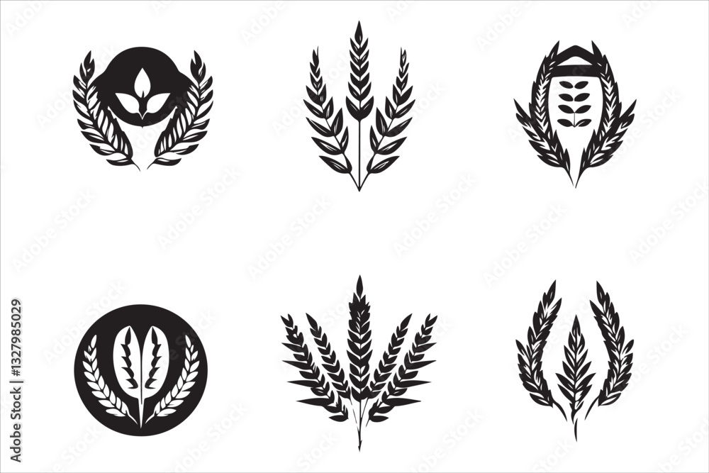 Hand-Drawn Wheat Ears Vector Graphics Hand-Drawn Wheat Ears Vector Graphics