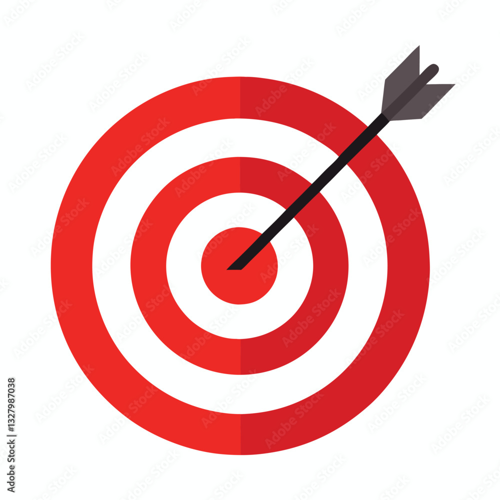 Achieve Your Goals Bullseye Target with Arrow Icon Achieve Your Goals Bullseye Target with Arrow Icon