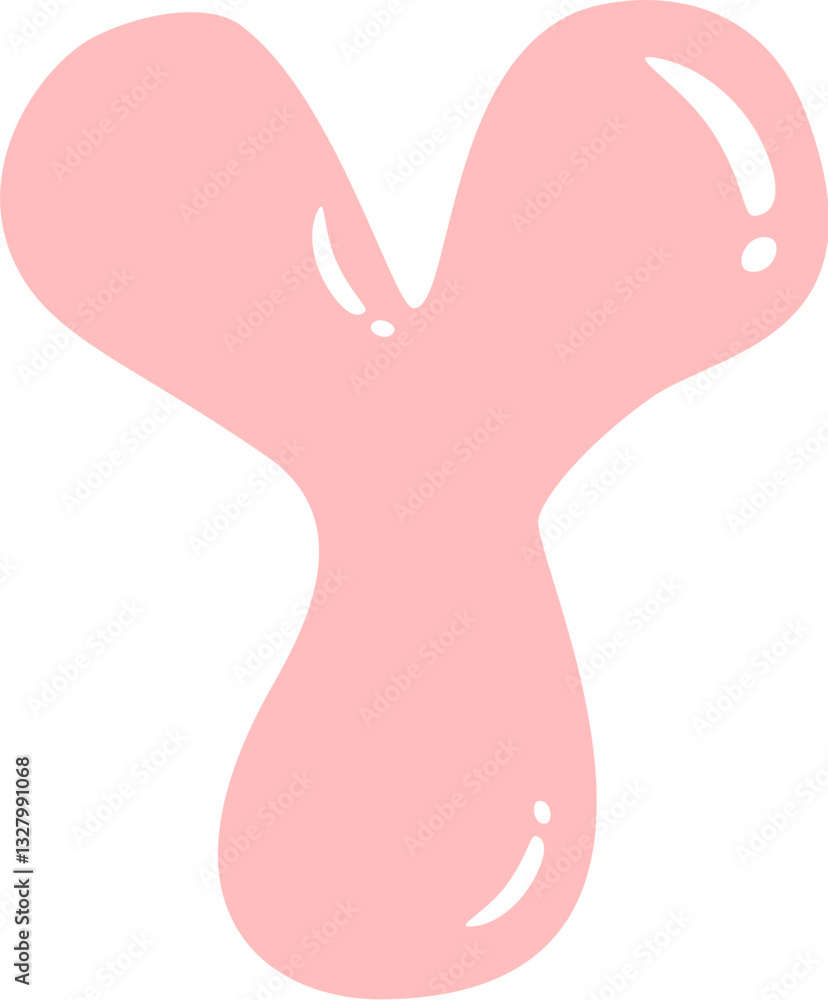 Obraz premium Bubble Letter Y Illustration