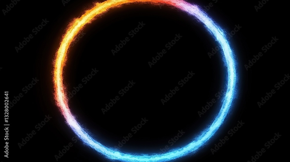 Obraz premium Circular fiery halo