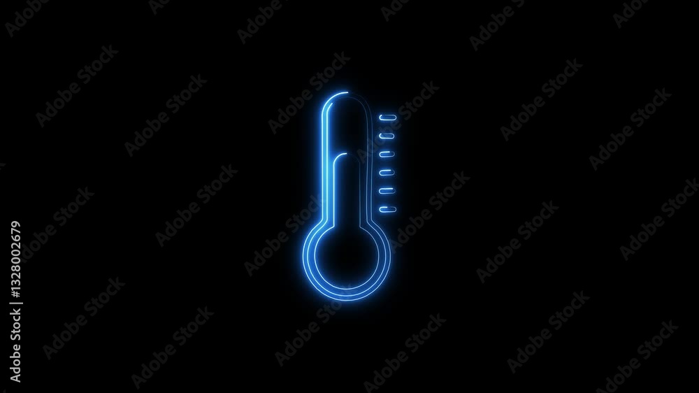 A glowing neon thermometer icon animates smoothly, shifting colors with temperature changes. A futuristic thermometer glows in neon shades, dynamically adjusting as the heat rises. A glowing neon thermometer icon animates smoothly, shifting colors with temperature changes. A futuristic thermometer glows in neon shades, dynamically adjusting as the heat rises.