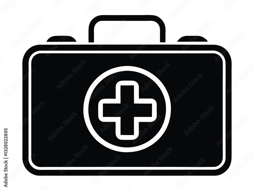 First Aid Kit Icon Medical Emergency Supplies Illustration First Aid Kit Icon Medical Emergency Supplies Illustration