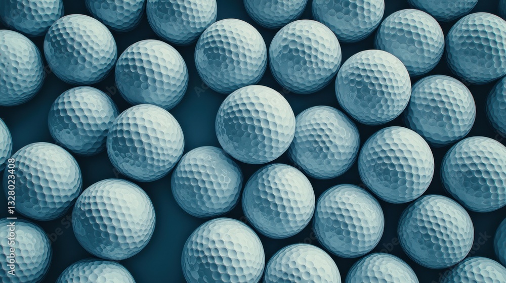 Close-up of Golf Balls Arranged in a Creative Pattern Close-up of Golf Balls Arranged in a Creative Pattern