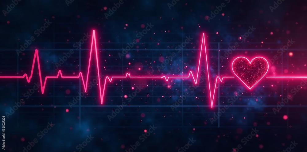 Obraz premium Heart rate monitor displaying an irregular heartbeat pattern, hospital, graph, electrocardiogram