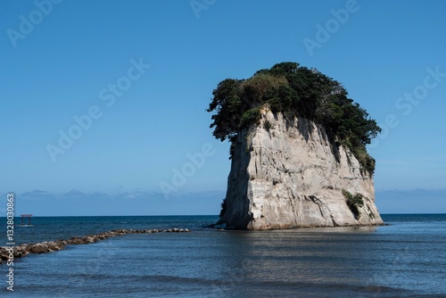 震災前の見附島
