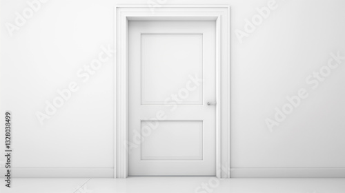 Wallpaper Mural White Interior Door Panelled Modern Minimalist Closed Torontodigital.ca