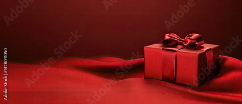 Wallpaper Mural Red Velvet Gift Box on Silk Fabric: A Luxurious Surprise Torontodigital.ca