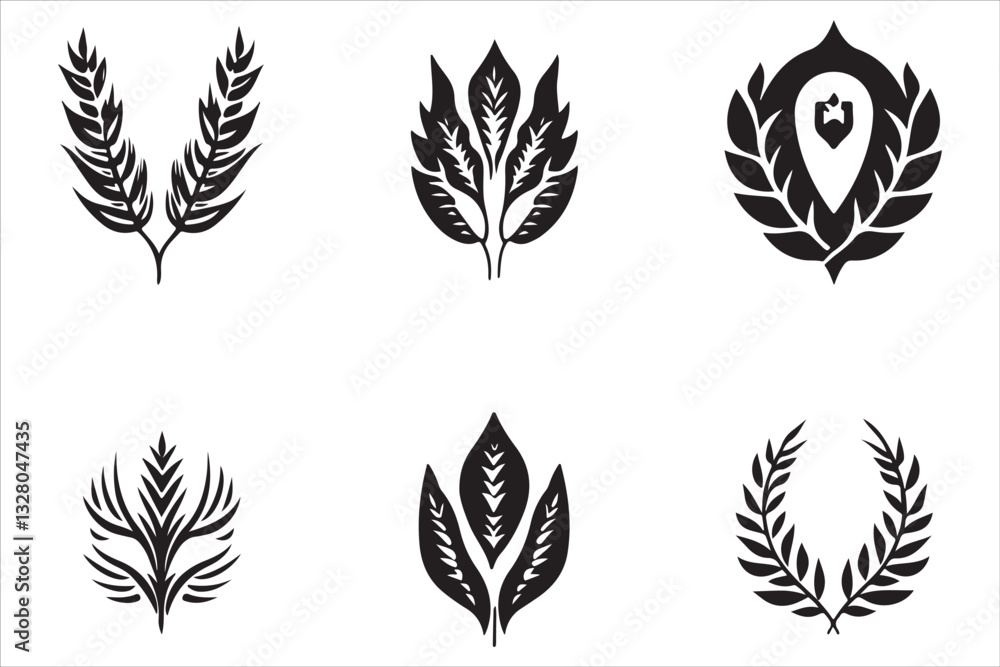 Autumn Wheat Ears Vector Elements Autumn Wheat Ears Vector Elements