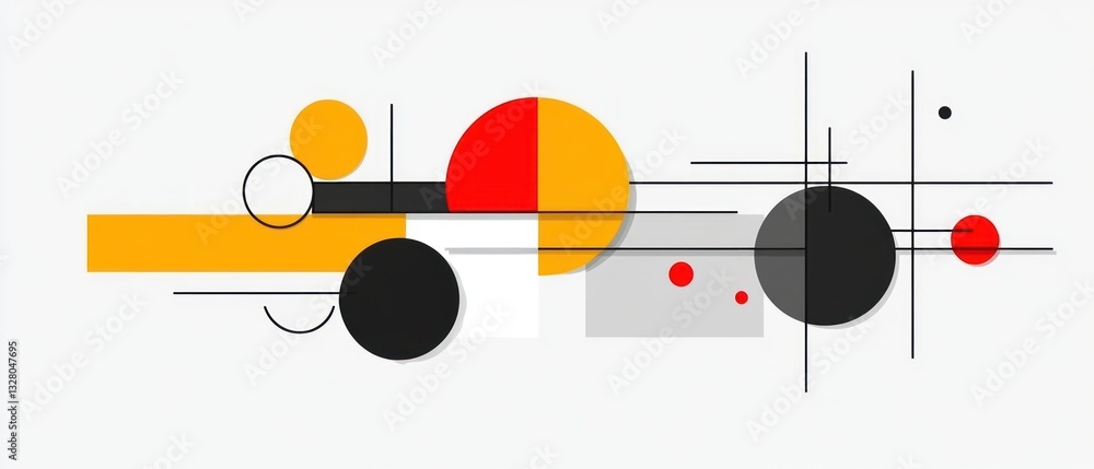 Abstract Geometric Composition: A Symphony of Shapes and Colors Abstract Geometric Composition: A Symphony of Shapes and Colors