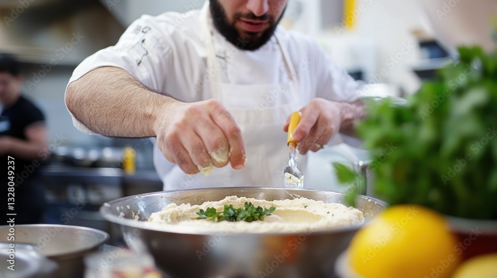 A passionate chef teaching students how to make authentic Middle Eastern hummus --ar 16:9 --v 6.1 Job ID: aacd83ff-cd6a-413a-9b08-d94a62969167 A passionate chef teaching students how to make authentic Middle Eastern hummus --ar 16:9 --v 6.1 Job ID: aacd83ff-cd6a-413a-9b08-d94a62969167