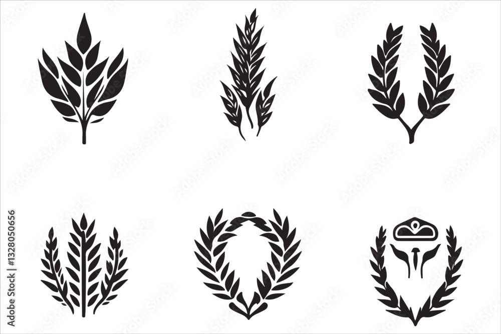 Botanical Wheat Ears Clipart Bundle Botanical Wheat Ears Clipart Bundle